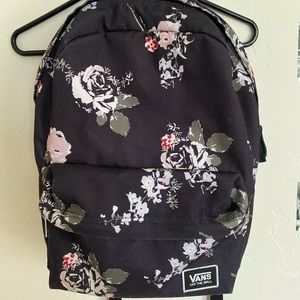 vans floral backpack